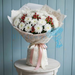 Букет цветов из: Хризантемы